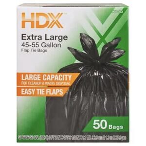 50 Gal. Black Extra Large Trash Bags (50-Count)